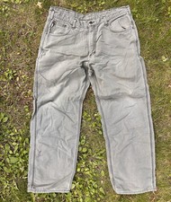 Carhartt FR Flame Resistant CAT 2 Pants Mens 38x32 Green Original fit FRB159 MOS