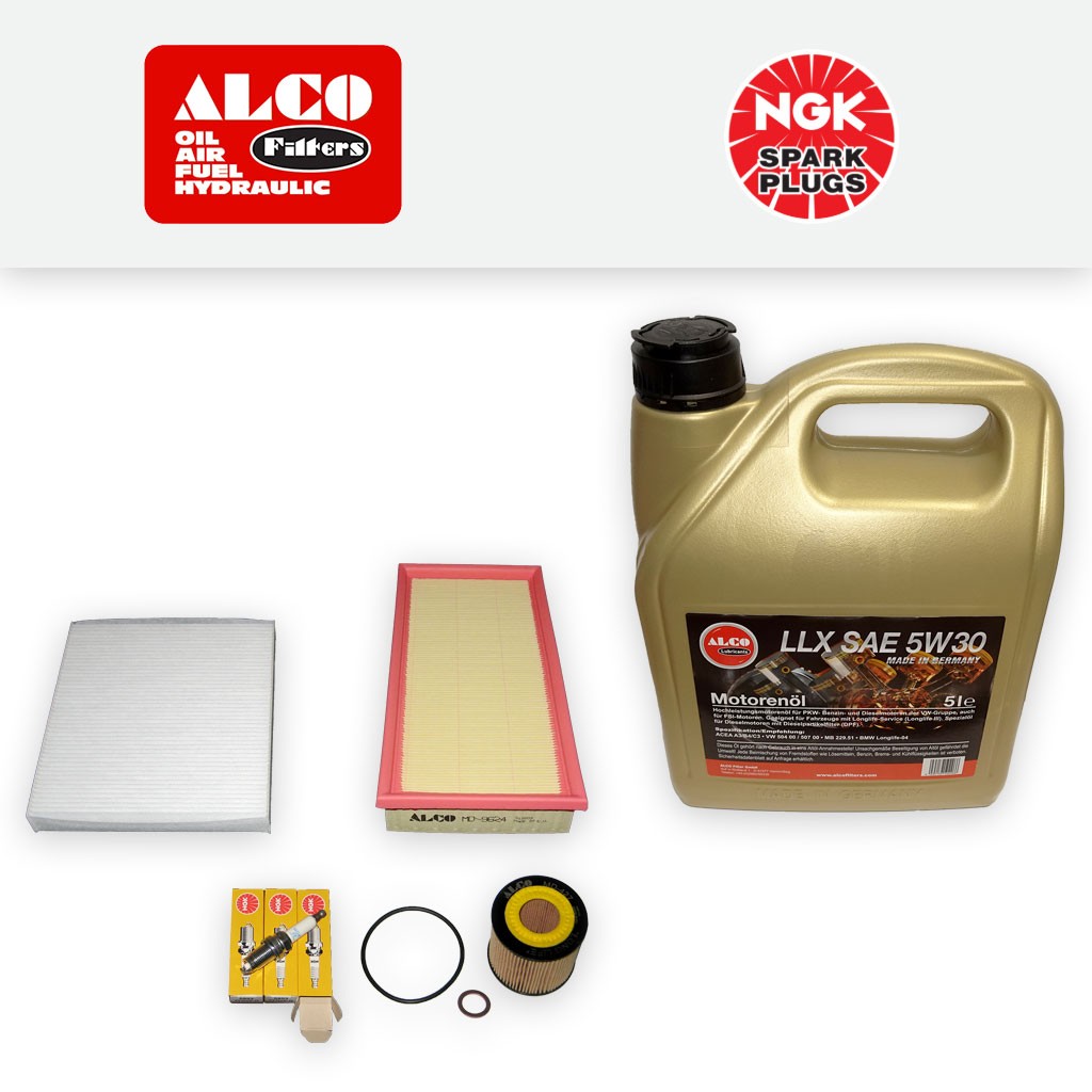 SERVICE KIT for SKODA FABIA 6Y 1.2 AZQ BME OIL AIR CABIN FILTERS SPARK PLUG +OIL
