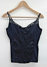 VTG Y2K Whimsigoth Top Small Corset Cami Satin Fairy Grunge Retro 90s Babydoll