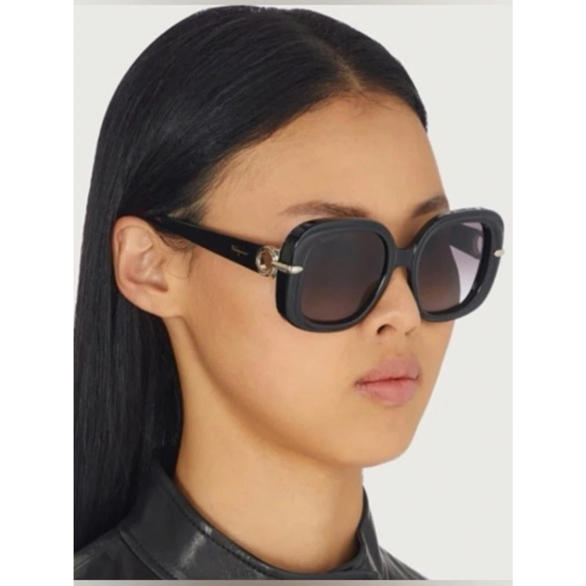 Salvatore Ferragamo Black Square Sunglasses for Women for sale | eBay