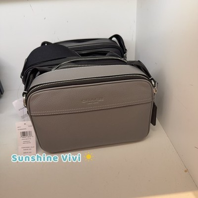 NWT Coach Graham Crossbody Bag in Leather CR771 Silver/Graphite | eBay