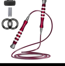 Jump Rope, GUMWIG Weighted Jump Rope Φ 4mm, 9.8ft Length Skipping Rope 💵