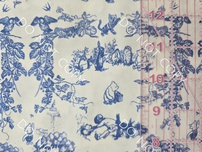 Custom 100% Cotton Woven Disney Winnie The Pooh By The 1/4 Yard 9x56 Toile