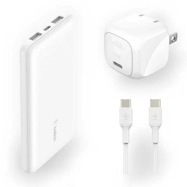Cargador de pared Belkin Boost Charge 20 W con paquete Powerbank de 10 k Foto 2 de 4