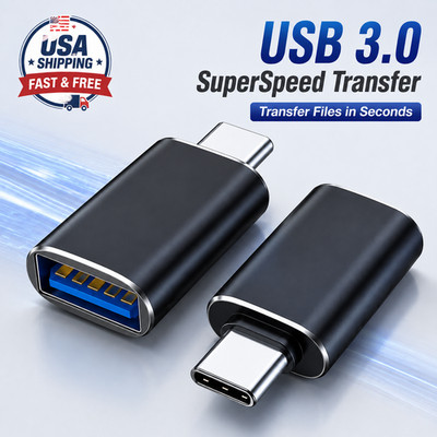 4 Pack Type C OTG Micro SD TF Card Reader Adapter USB-C Memory Card Converter US