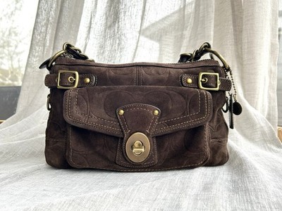 COACH Suede Legacy Leigh 11135 65th Anniversary Shoulder Bag RARE