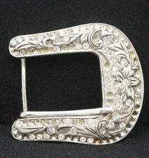 WC13109 AWESOME VINTAGE 1970s  HORSESHOE  WESTERN FASHION ARTWORK BELT BUCKLE