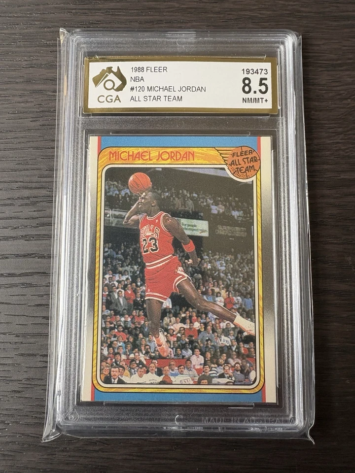 Tarjeta de baloncesto Fleer Michael Jordan #120 All-Star 1988-89 como nueva Foto 2 de 4