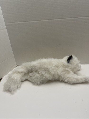 Peluche vintage Russ Sabrina gattino bianco gatto orecchie marroni occhi 15" peluche - Foto 3 di 6