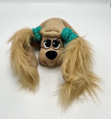 Vintage 1996 Pound Puppies Plüschhund Lewis Galoob lange Haare Ohren süß Welpenspielzeug
