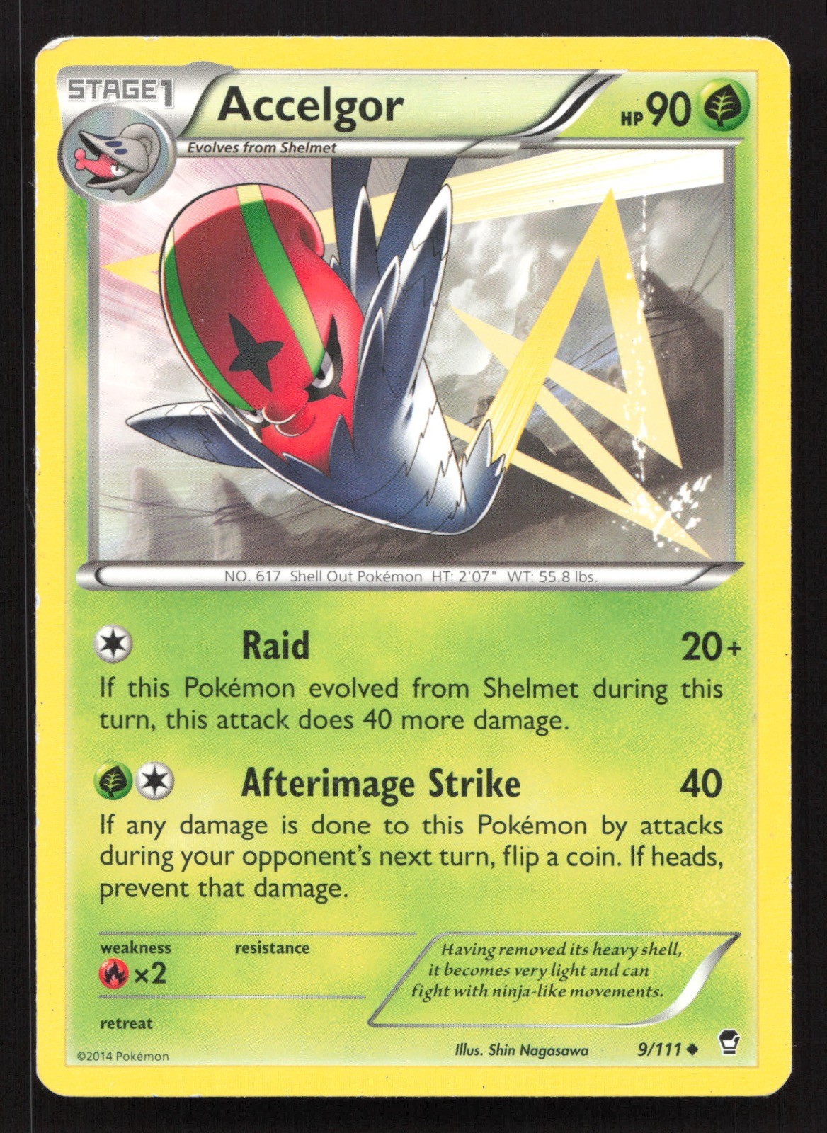 Accelgor 9/111 Uncommon Furious Fists Pokemon NM