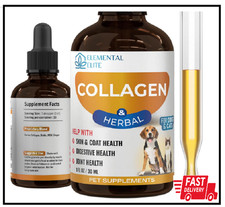 Liquid Collagen for Dogs and Cats, Skin  Coat Supplement, Itch Relief, Joint 