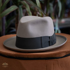 Vintage 50s Bonar Phelps Whippet Style Fedora Hat 7 1/4 Dove Grey Bound Edge
