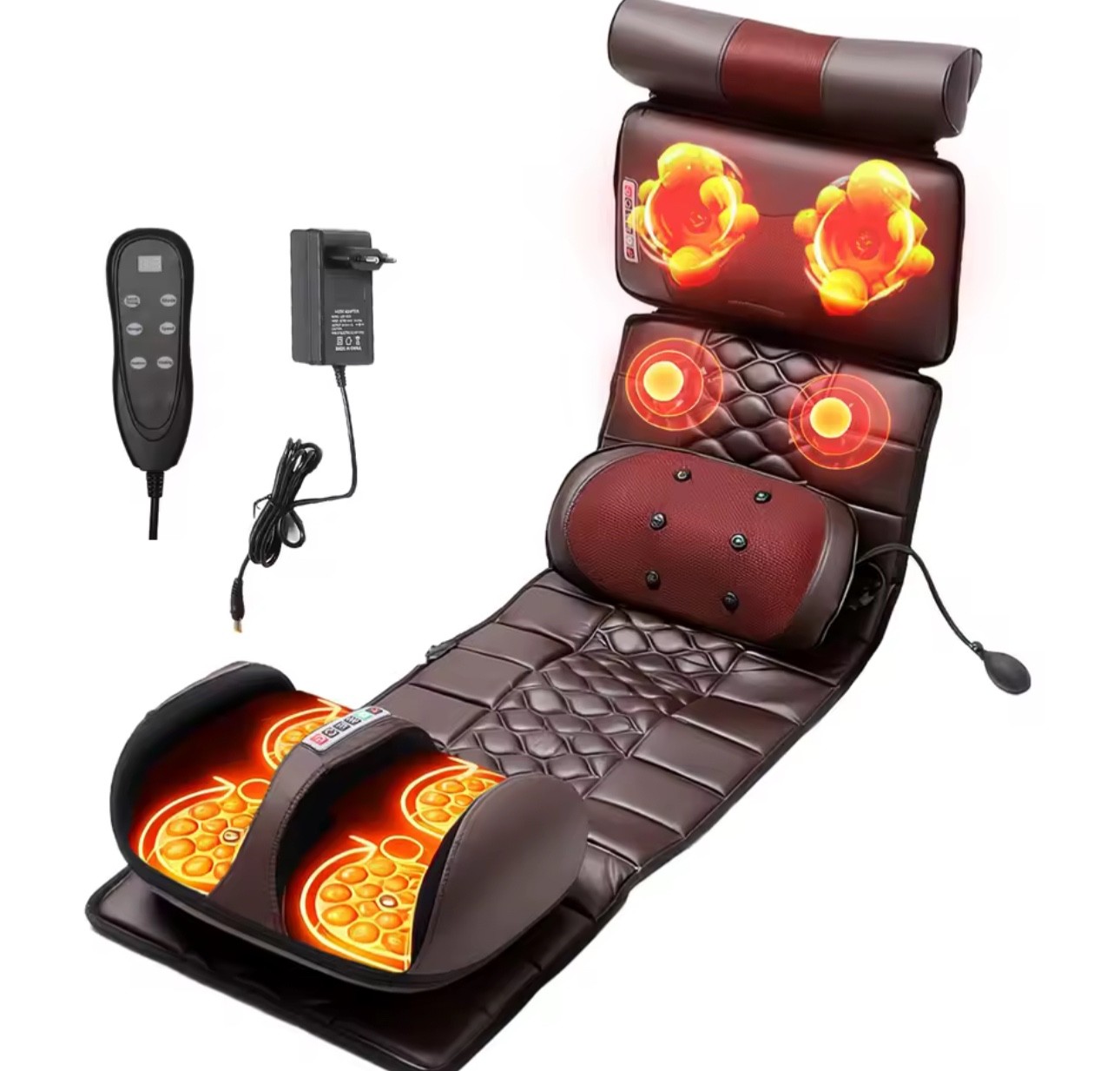 Shiatsu Massagematte Elektrisch mit Wärme Ganzkörper Massagegerät Fernbedi