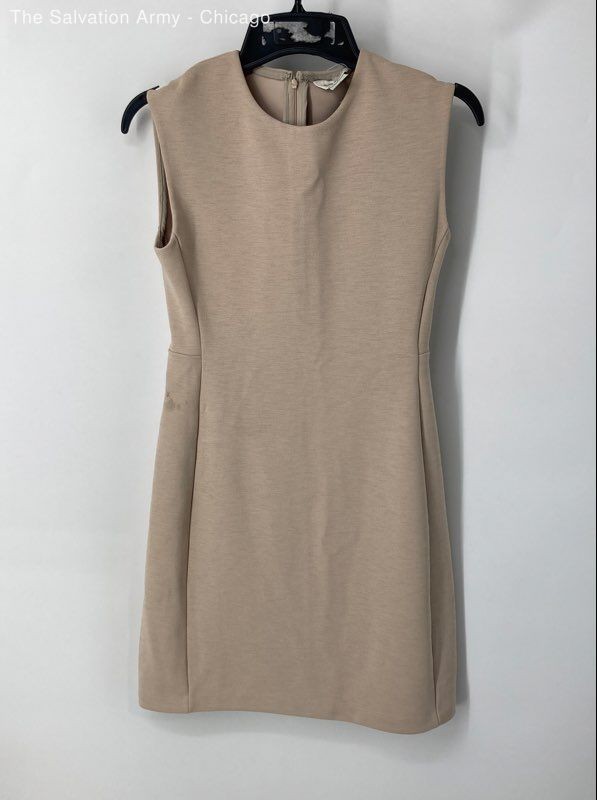 Club Monaco Womens Tan Sleeveless Back Zip Short Mini Dress Size 4