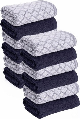 Ahornfäden 12er Pack Tee-/Küchentücher, super weich & saugfähig, 40 x marine 