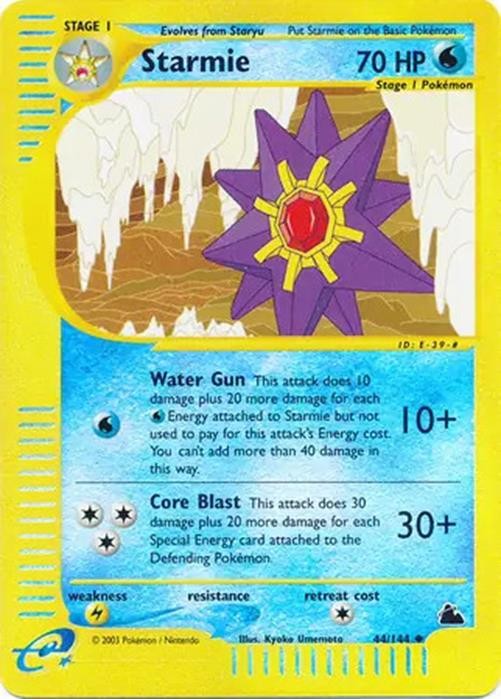 Starmie - 44/144 - Pokemon Skyridge Reverse Holo Rare Card MP