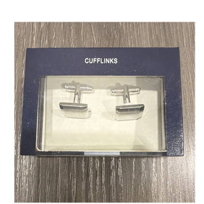 Croft & Barrow Men's Silver Tone Rectangle Bullet Back Metal Cufflinks