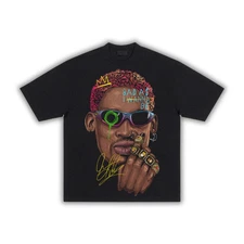 Dennis Rodman Art Vintage Boxy Tee Shirt oversized t-shirt streetwear y2k