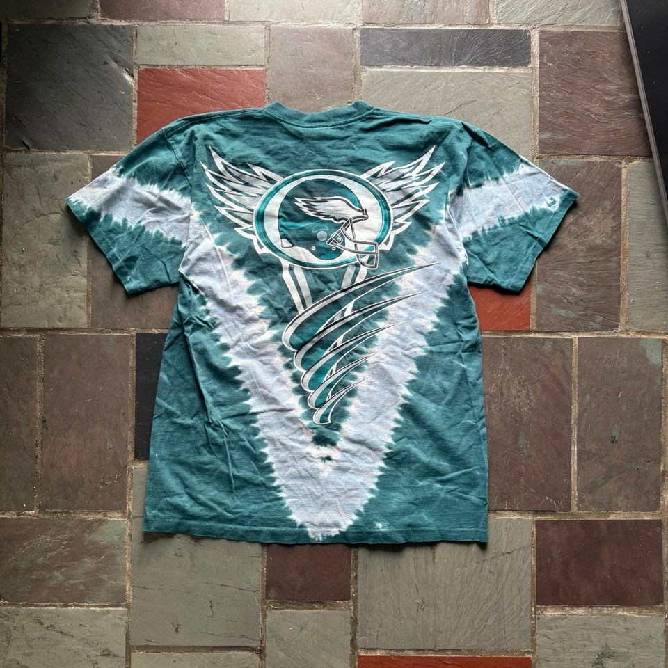 Vintage Philadelphia Eagles Shirt Mens Large Tie Dye NFL Football Tee 90s Sz L - Image 4 of 4