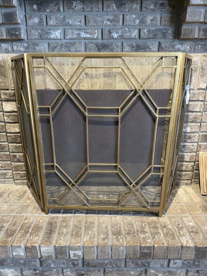 Tela de lareira Uttermost ouro rosa - 18707 - Imagem 4 de 4