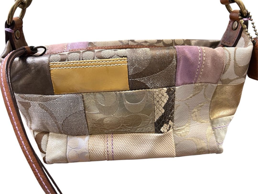 COACH Patchwork Design Mini Handbag Accessory Pou… - image 5