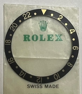 Genuine Rolex Gmt Master Insert  16750-1 Black and Silver ORIGINAL 100 %