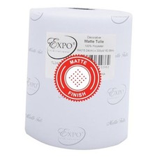 Decorative Matte Tulle, Roll/Spool of 6  X 200 Yards, White Pack of 1