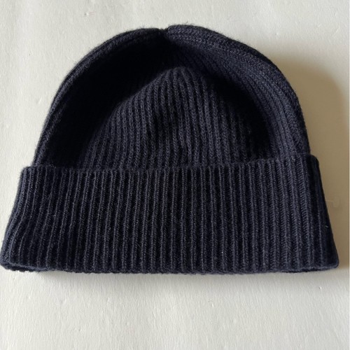 GORRO MONCLER LANA VIRGEN Y CACHEMIR TEJIDO LOGO PUÑO AZUL MARINO OS NUEVO SIN ETIQUETAS - Imagen 4 de 16