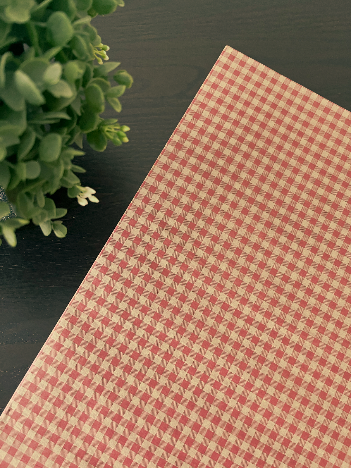 BURGUNDY GINGHAM on KRAFT Design Tissue Paper Sheet Choose Size & Package Amount