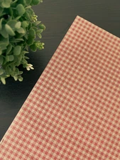 BURGUNDY GINGHAM on KRAFT Design Tissue Paper Sheet Choose Size & Package Amount