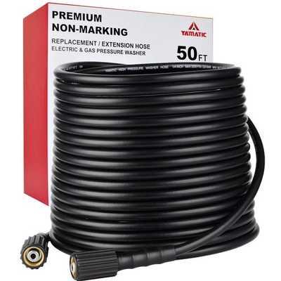 #ad Pressure Washer Hose 50FT 1 4quot; M22 Brass Fitting Kink Resistant Power Washer ... $50.16