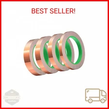 Oubaka 4 Sizes Copper Foil Tape,Double-Sided Conductive Copper Tape with Adhesiv