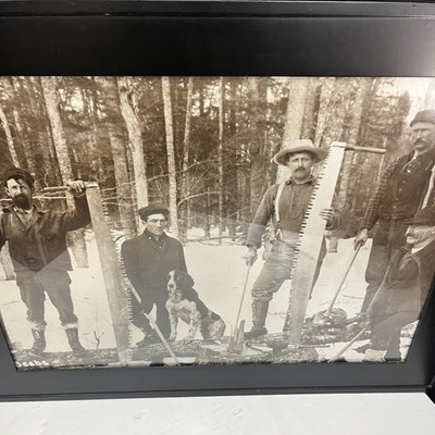 Loggers Logging Lumberjack Photo Early 1900's Kalkaska MI Framed Reprint Vintage