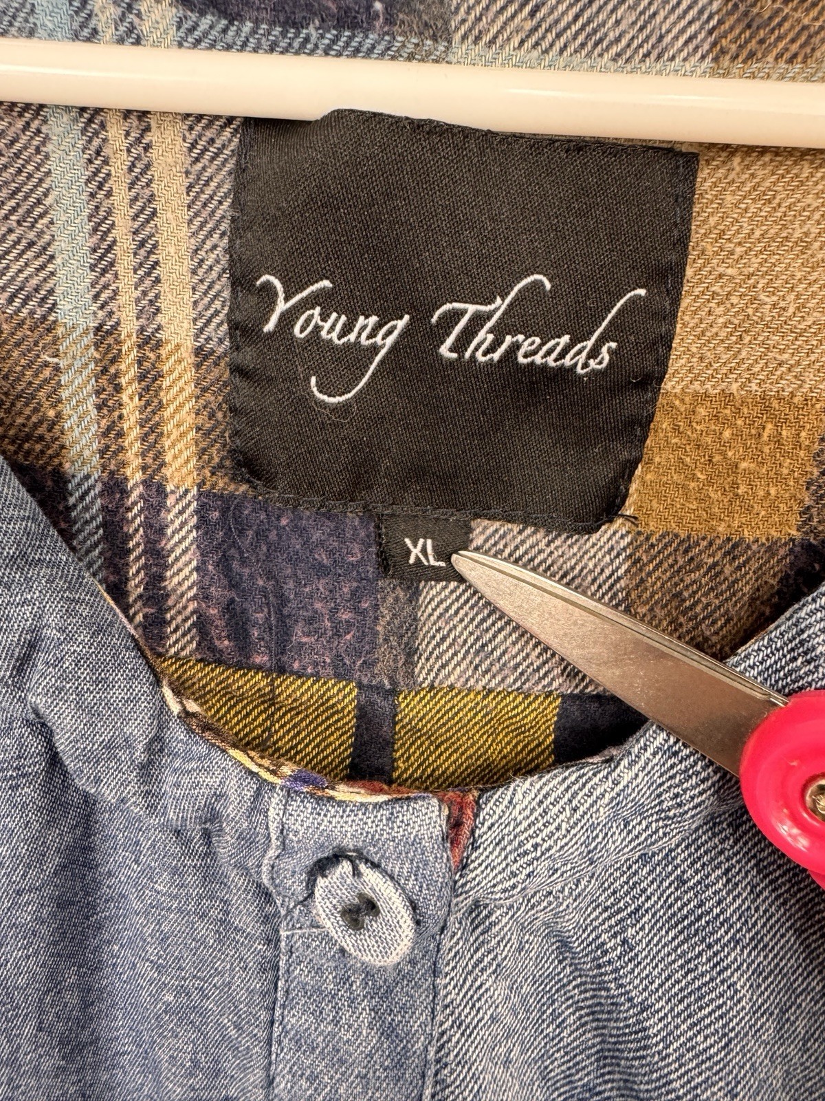 Young Threads Size XL Boho Patchwork Midi Dress J… - image 7