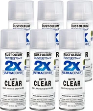 Rust-Oleum 249087-6PK Painter's Touch 2X Ultra Cover Spray Paint, 12 oz, Matte C
