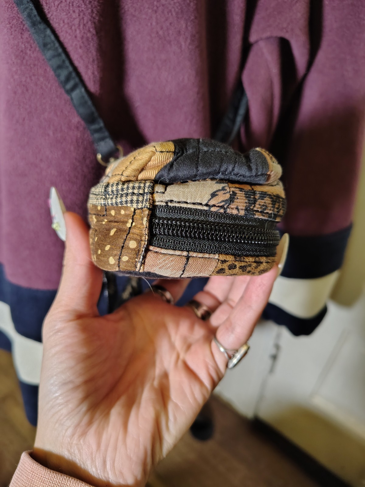 Vtg Patchwork Boho Hippie Donna Sharp Crossbody W… - image 3