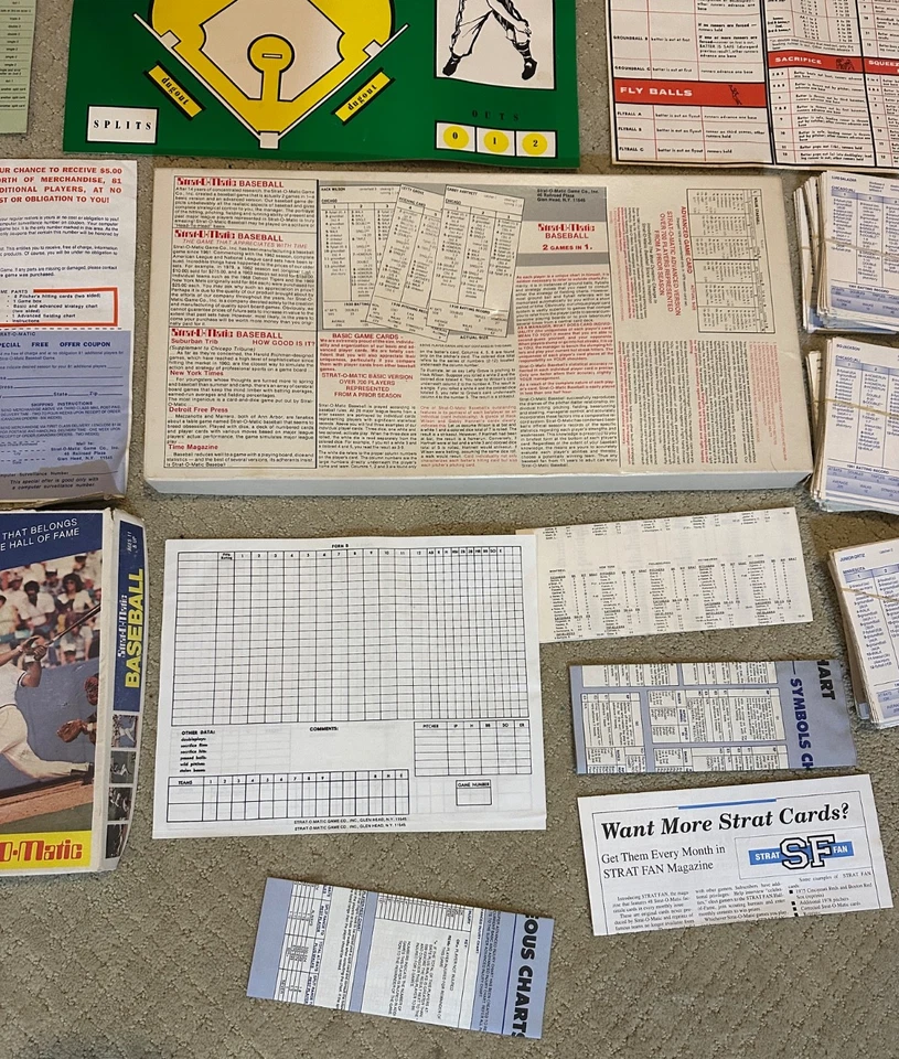 1990 1991 Season Strat-O-Matic Baseball Vintage Board Game Complete w/ Inserts - Image 3 of 4