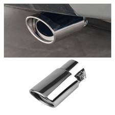 Stainless Steel Car Exhaust Tip 2.5 Inlet 3.3 Outlet Silver Straight Stainless Steel Car Exhaust Tip 2.5 Inlet 3.3 Outlet Silver Straight