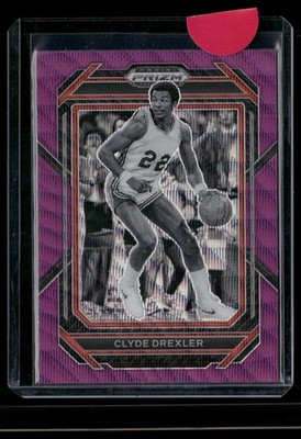 2023 Panini Prizm Draft Picks #91 Clyde Drexler Purple Wave