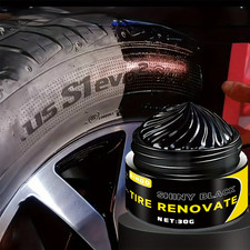 Long-Lasting Black Shiny Finish Wax 30g Fade Protection for Universal Cars Tyre
