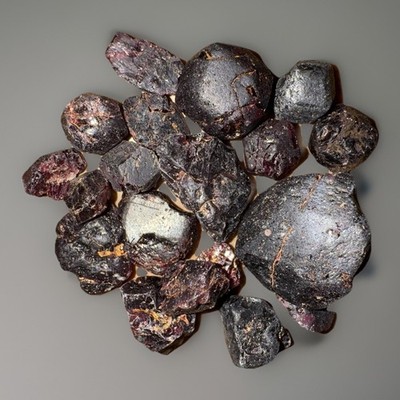 10g Idaho Star Garnet Rough Lot Emerald Creek Self Collected Natural Garnet