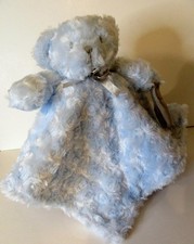 Blankets  Beyond NUNU Blue Swirls Bear Lovey Blanket Gray Pacifier Holder NWOT