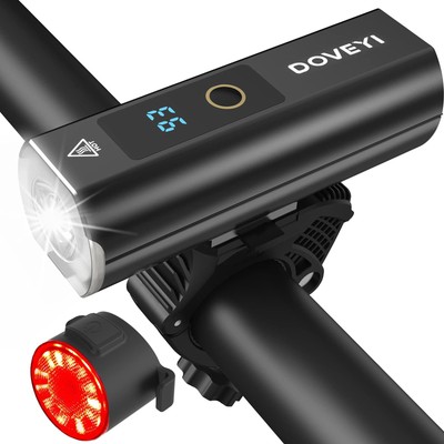 Bike Lights Front and Back, 5000 mAh USB Rechargeable Bicycle Lights, Super B...