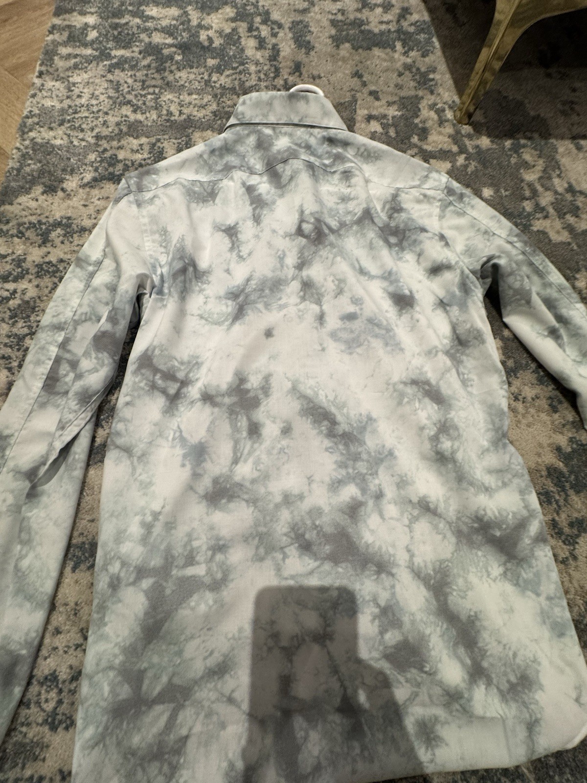 John Varatos Vapor Grey Collared Long sleeve Shirt image 3