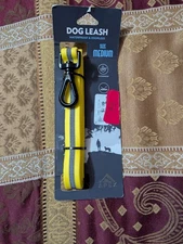 Apex Reflective Medium Dog Leash Yellow/Gray Lightweight Waterproof & Odorless