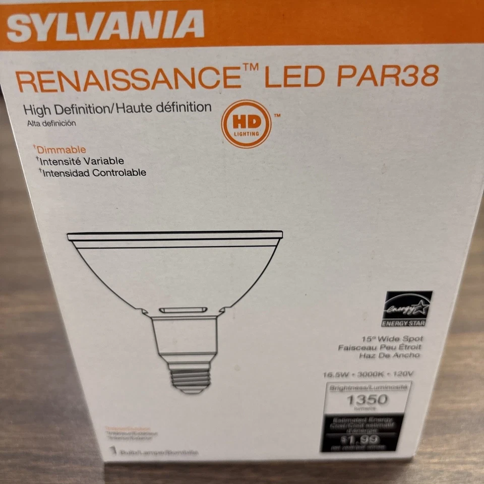 Sylvania 16W Wide Spot LED PAR38 with Medium Base-  3000K - Image 3 of 4