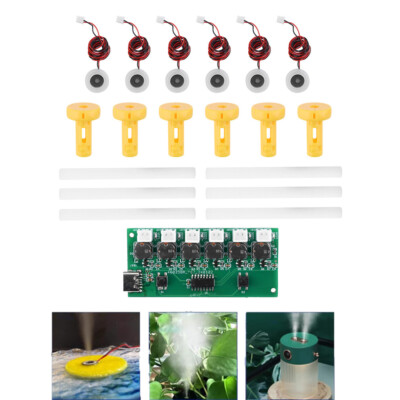 Type-C DC 5V DIY Ultrasonic Mist Maker 6 Channel Atomizing Module Humidifier