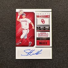 2018 Panini Contenders STEELE WALKER #12 Draft Ticket ROOKIE AUTO BASEBALL CARD