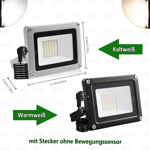 Faretto proiettore led 10W 30W 50W 100W con telecomando spina faro RGB - Foto 133 di 177